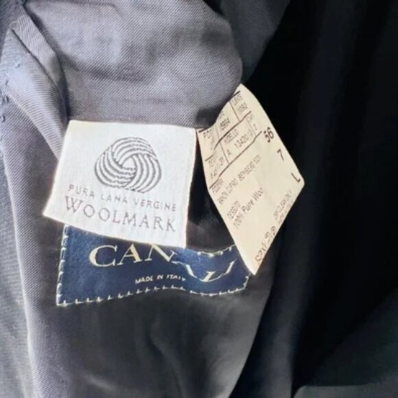 Canali for Guy La Ferrera Double-Breasted Pinstripe Sport coat-Navy– 56IT(US46L) - Picture 11 of 12